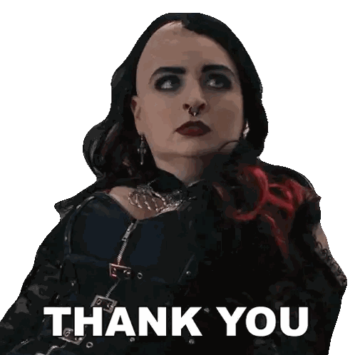 Woman in Black Outfit Saying Thank You