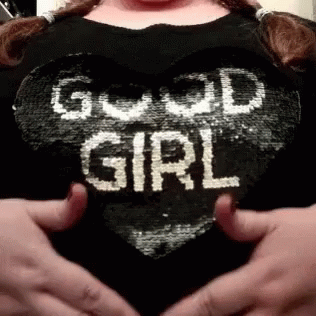 Woman in Black Shirt Saying Good Girl
