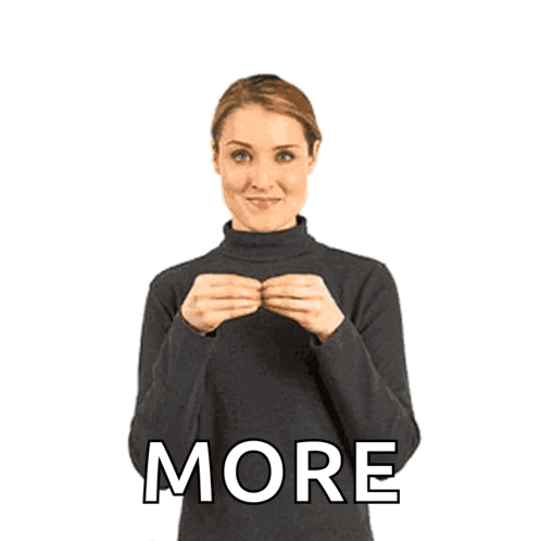 Woman In Black Turtleneck Gesturing More GIF