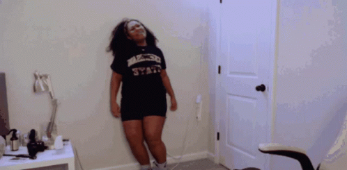 Woman In Black Washington State Shirt GIF