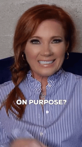 Woman in Blue and White Striped Shirt Smiling