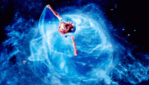 Woman In Blue Dress Dancing GIF