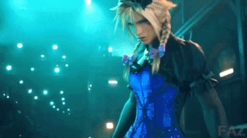 Woman In Blue Dress Saying Faz GIF