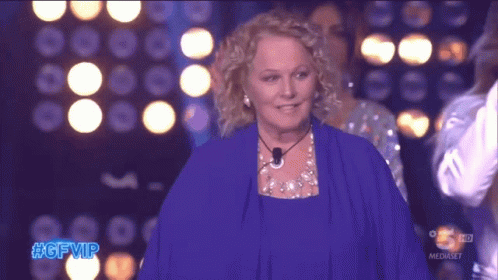 Woman in Blue Dress With #GFVIP