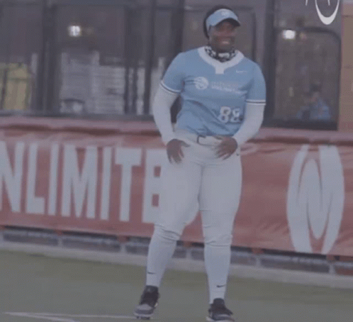 Woman in Blue Jersey Number 8e