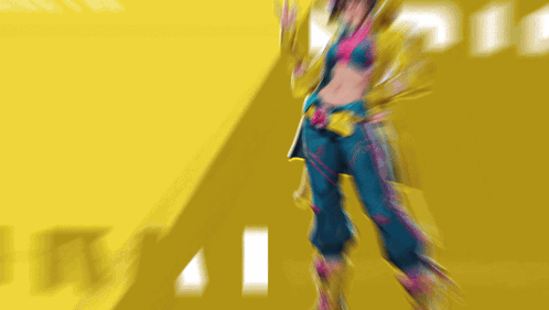 Woman in Blue Pants and Yellow Jacket