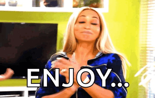 Woman in Blue Shirt Clapping With Enjoy