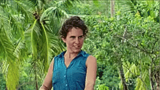 Woman in Blue Shirt in Jungle