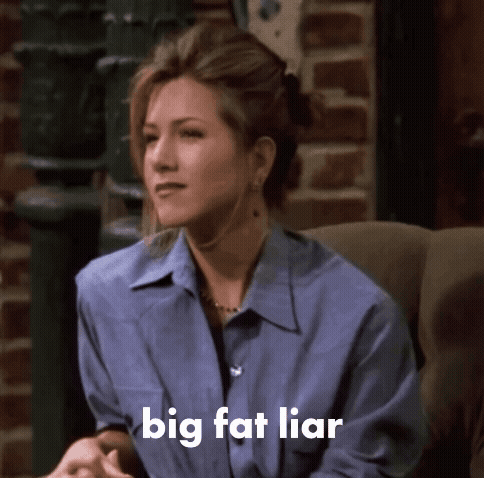 Woman In Blue Shirt Saying Big Fat Liar GIF