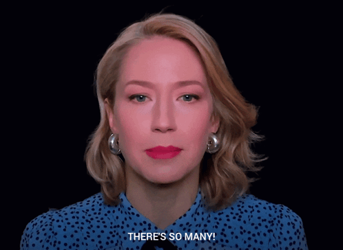 Woman in Blue Shirt Saying So Many