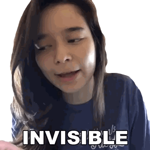 Woman in Blue Shirt Says Invisible