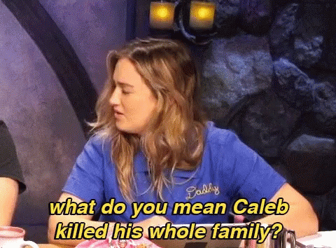 Woman in Blue Shirt Talking About Caleb Killed His Whole Family