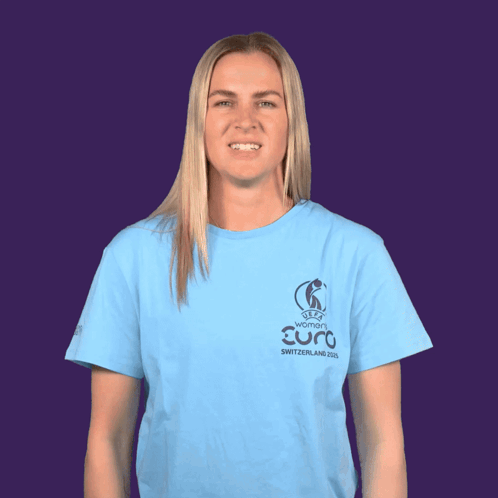 Woman in Blue Shirt UEFA Women's Euro Switzerland 2025