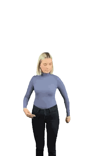 Woman in Blue Turtleneck and Black Jeans