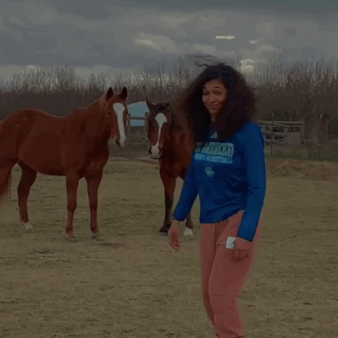 Woman in Blue UC Merced Shirt