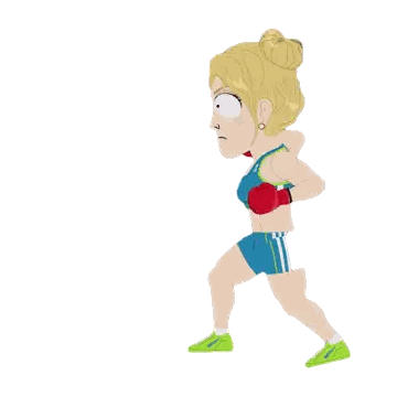 Woman in Boxing Gloves and Shorts