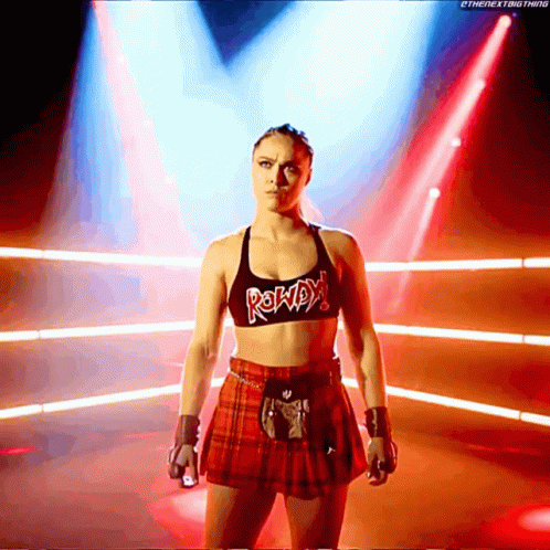 Woman in Boxing Ring Wearing Rowdy Top