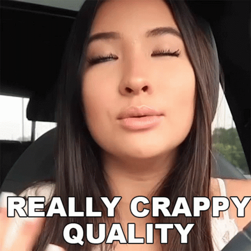Woman in Car Eyes Closed Really Crappy Quality