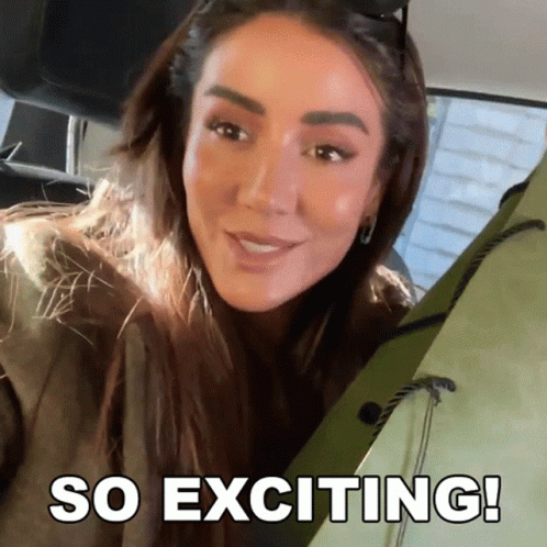 Woman In Car So Exciting GIF