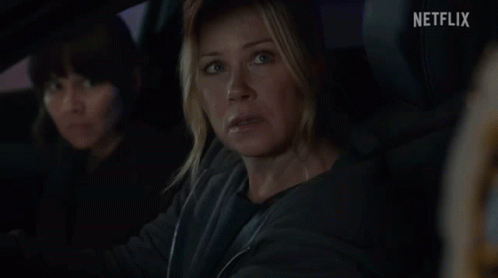 Woman in Car with Netflix Logo