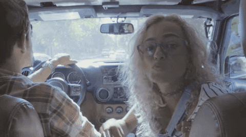 Woman In Car Wooow GIF