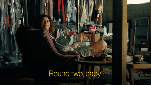 Woman in Chair With Feet Up Round Two Baby