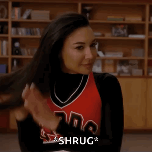 Woman in Cheerleader Uniform Holding Hair