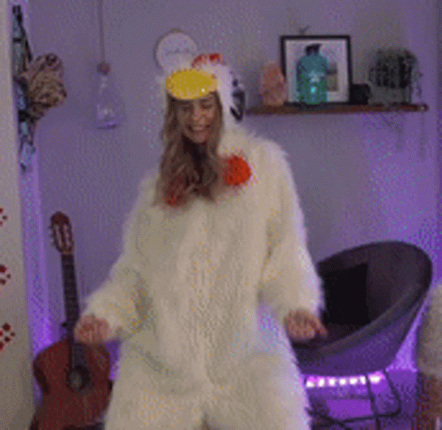 Woman In Chicken Costume Dancing GIF