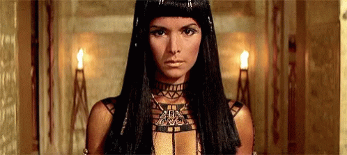 Woman in Choker and Necklace With Long Black Hair