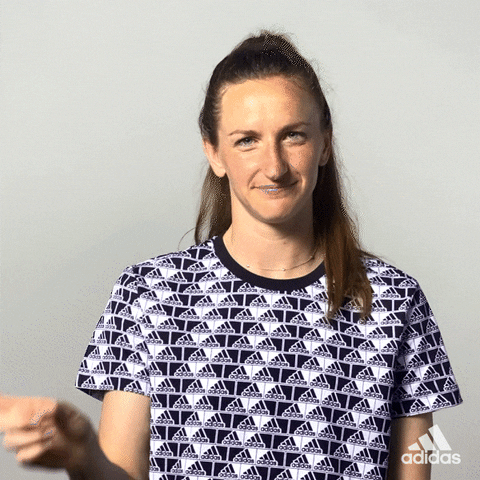 Woman In Classic Retro Adidas Shirt GIF