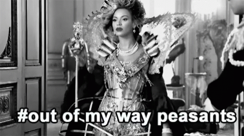Woman In Costume Out Of My Way Peasants GIF