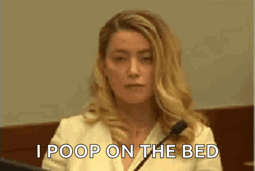 Woman in Courtroom Saying I Poop on the Bed
