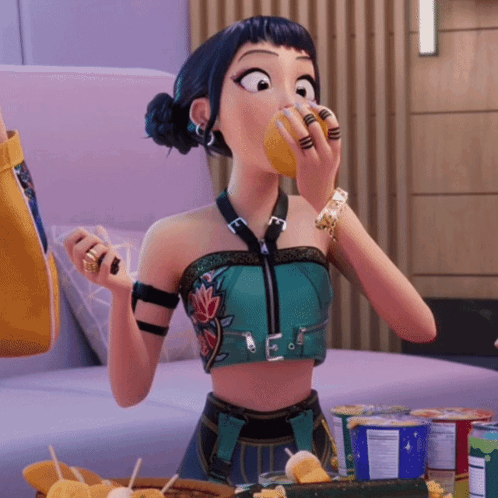 Woman in Crop Top Eating Lemon Slice