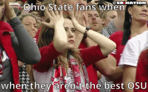 Woman in Crowd Ohio State Fans When They Aren't the Best OSU