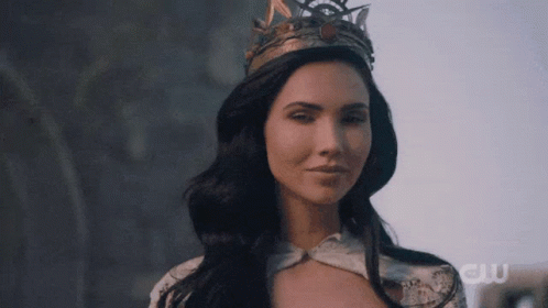 Woman In Crown And White Dress Smiling GIF