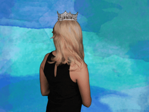 Woman In Crown Turn Around GIF