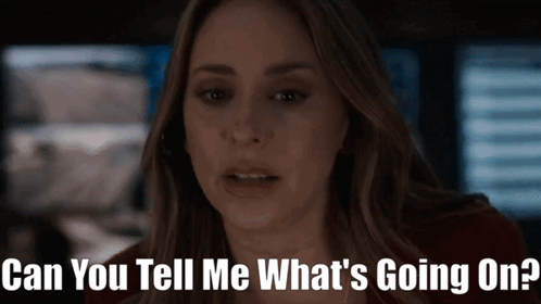 Woman in Dark Room Asking What's Going On
