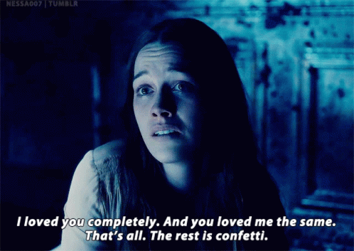 Woman In Dark Room I Loved You Completely Rest Confetti GIF