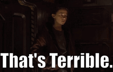 Woman In Dark Room That's Terrible GIF