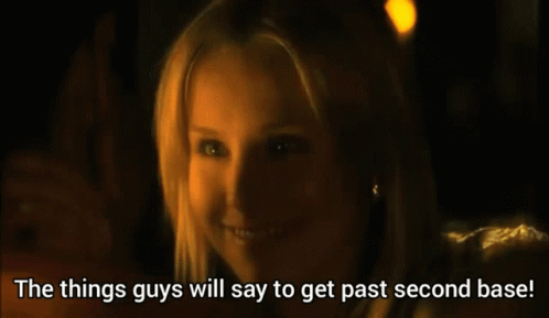 Woman in Dark Room The Things Guys Will Say to Get Past Second Base