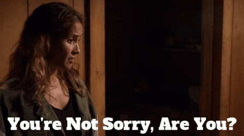 Woman in Dark Room You're Not Sorry Are You