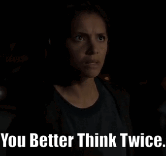 Woman in Dark Says You Better Think Twice