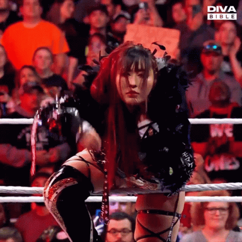 Woman in Diva Bible Costume in Ring