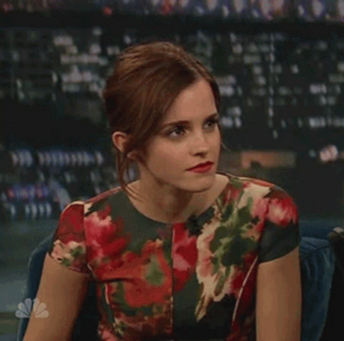 Woman in Floral Dress Making Funny Face