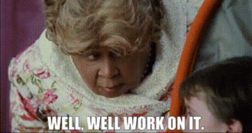 Woman In Floral Robe Says Well Well Work On It GIF