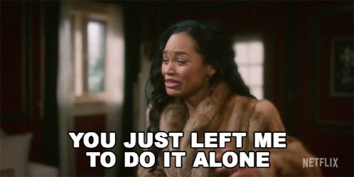 Woman In Fur Coat Crying You Just Left Me To Do It Alone GIF