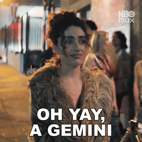 Woman In Fur Coat Saying Oh Yay Gemini