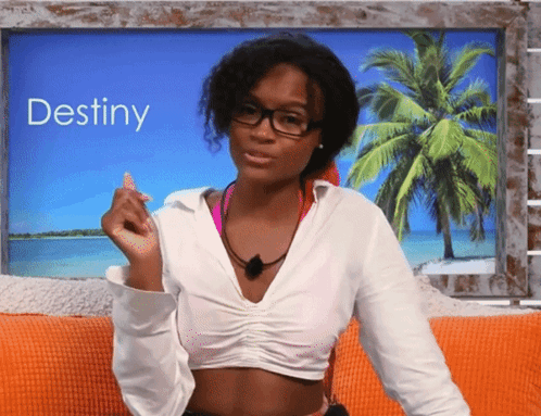 Woman in Glasses and White Shirt Destiny