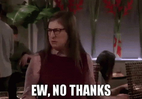 Woman in Glasses Saying Ew No Thanks at Restaurant