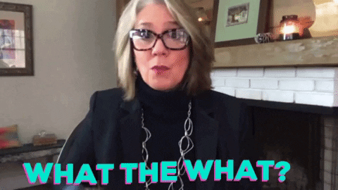 Woman in Glasses Saying What